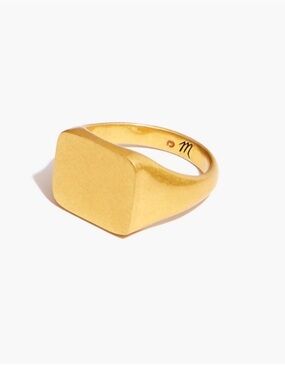 NWOT Madewell Signet Ring Gold - Size 8